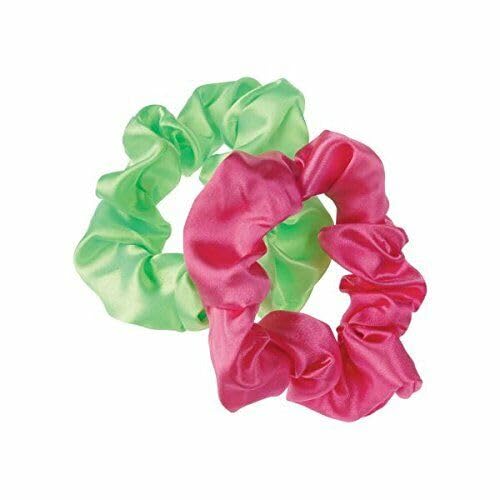 amscan Scrunchies Hair Tie, Pink/Green, 5.6" x 4", 1 Set