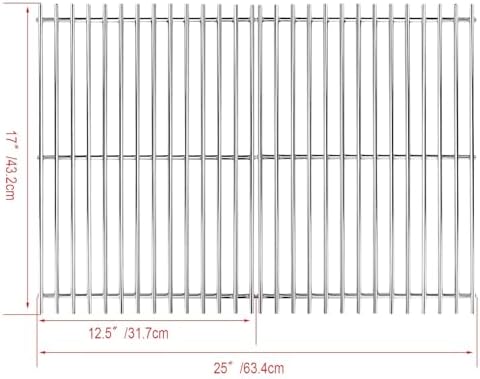 17 Inches Stainless Steel Cooking Grids Grates for Home Depot Nexgrill 720-0830H 720-0830D, 720-0783E, 720-0783C, for Nexgrill replacement parts