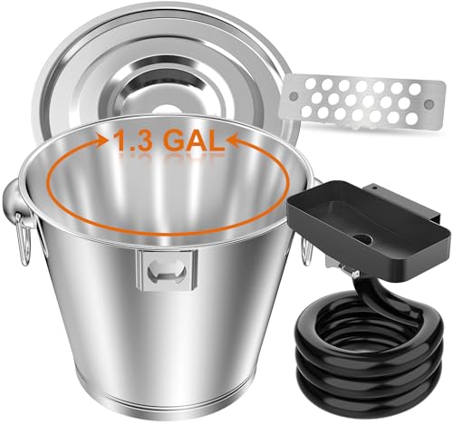 Rear Grease Drainage Funnel with 1.3 Gal Drip Oil Bucket W/Lid & Magnetic Grease Gate for Blackstone Griddle 36", Creative Blackstone Accessories Cup Liners Saving Compatible with Hood, Wind Guard