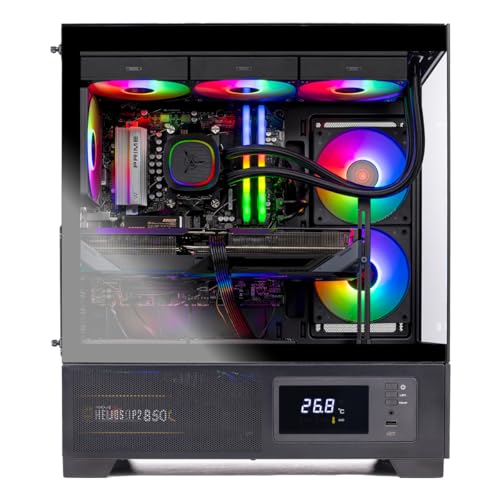 Skytech Gaming Azure 3 Plus Desktop PC, Ryzen 9 9900X 4.4 GHz (5.6GHz), NVIDIA RTX 5070 Ti 16GB, 2TB Gen4 NVMe SSD, 32GB DDR5 RAM 5200 RGB, 850W Gold ATX 3 PSU, 360mm ARGB AIO, Wi-Fi, Win 11