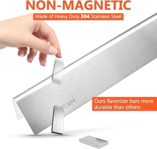 QuliMetal 17.5" SUS304 Flavorizer Bars for Weber Genesis 300 Series (2011-2016) - Fits E-310, E-330, S-310, S-330 with Front Control Knobs, SUS304 Heat Plates Replacement for Weber 7620 7621