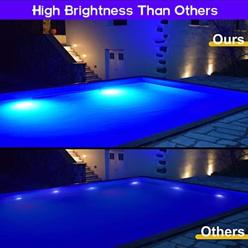 Rechargeable Submersible Pool Lights with Remote, Led Pool Light for Inground Pools Waterproof, Battery Operated Underwater Magnetic Lights for Above Ground Pools Light