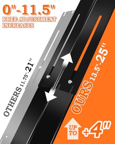 Universal Heat Plates Shield 13.5" up to 25" Adjustable Heat Tent for Backyard Uniflame Nexgrill Dyna Glo Chargriller King Griller Charbroil Gas Grill Replacement Parts 5 Pcs Flavorizer Bar