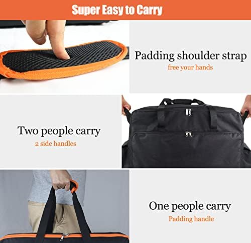 WOMACO 22 inch Griddle Carry Bag for Blackstone 22 Griddle with Hood Lid, Heavy Duty Portable Tabletop Griddle Carrying Bag for Travel, Weather Resistant BBQ Grill Carry Case with Shoulder Strap