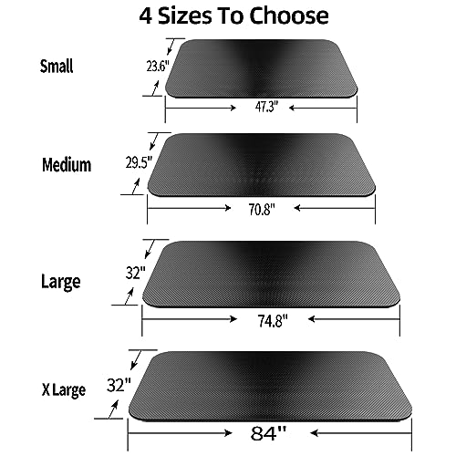Exercise Equipment Mats For Floor,Treadmill Mat,Foldable Treadmill Mat,Walking Pad Mat For Carpet,Exercise Bike Mat,Under Elliptical Mat, Rowing Machine Mat,Mat For Tread Mill