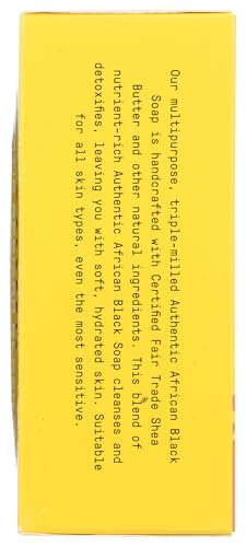 Alaffia Authentic African Black Bar Soap, 8 OZ