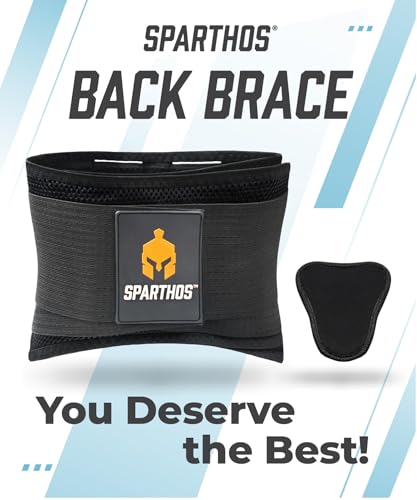 Sparthos Back Support Belt - Immediate Relief from Back Pain, Sciatica, Herniated Disc - Breathable Brace With Lumbar Pad - Lower Backbrace For Home & Lifting At Work - For Men & Women - (X-Small)