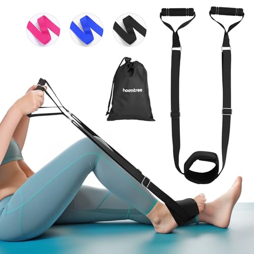 HOOMTREE Knee Replacement Recovery Aids,Knee Rehabilitation Equipment Speed Recovery After Surgery,Hip/Knee Extensition Device Increase Range of Motion Relieve Pain,with Padded Handles and Foot Sleeve