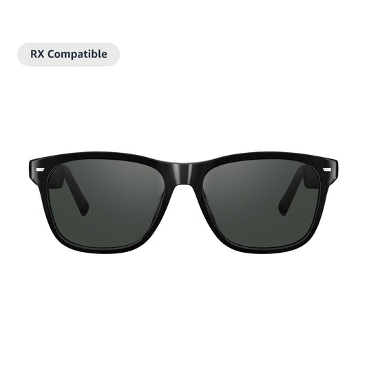 Amazon Echo Frames, an Alexa device (newest model), Smart glasses with Alexa, Square frames in Classic Black with polarized sunglass lenses