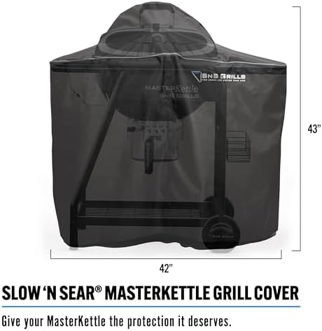 SnS Grills MasterKettle Grill Cover - Waterproof and UV-Resistant Protection for 22" Slow ‘N Sear MasterKettle Grill