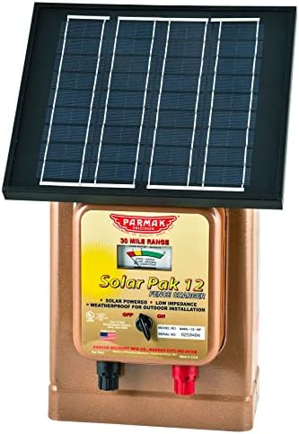 Parmak Magnum Solar-Pak 12 Low Impedance 12 Volt Battery Operated 30 Mile Range Electric Fence Charger MAG12-SP