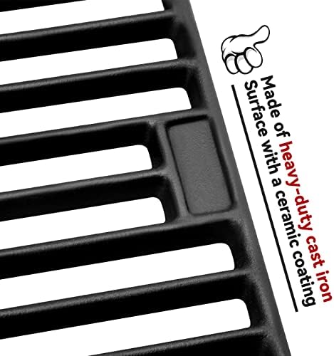 GGC Grill Grates Replacement for Chargriller 3001, 5050, 3008, 3030, 3725, 4000, 5252, King Griller 3008, 5252 and Others, 4 PCS Dumb Light Cast Iron Cooking Grid Grate(19 3/4" x 6 3/4" Each)