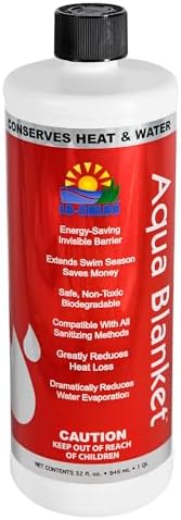 Aqua Blanket - The Liquid Solar Blanket for Pools and Energy Saving Liquid Pool Cover, Non-Toxic and Safe Pool Evaporation Prevention, Greatly Reduces Heat and Chemical Loss AB009-12 (32 Oz)
