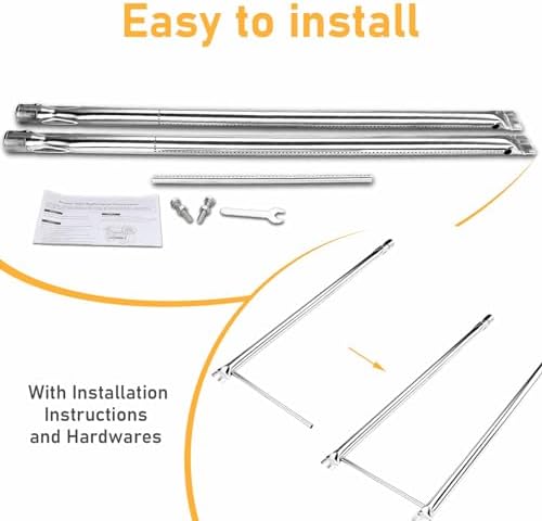 Uniflasy 7507 Grill Replacement Part Kit for Weber Genesis Silver A, Spirit 200 Series, Spirit 500, Spirit E-210, Spirit E-200, S-200, S-210 7507 Grill Burner Tube Set with 7535 Flavorizer Bar, 7534