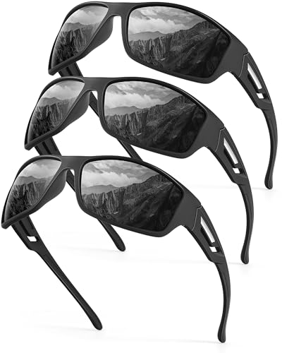 KALIYADI Sunglasses-Men Polarized Sports Sun-glasses: Mens Sunglasses Polarized UV Protection Driving Running Cycling Outdoor