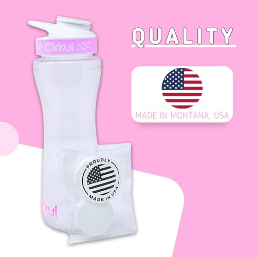 Head Concepts Cap Lid for Cirkul Water Bottle - Fits Plastic and Metal Bottles - 2-Pack Caps - Water Bottle Accessories - Made in USA (Pink)