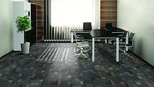 Mohawk Basics 24" x 24" Berber (Loop pile), 0.09" Pile Height, Carpet Tile, PET Fiber, Smoke Color, (24 Tiles), (96 sqft/carton)