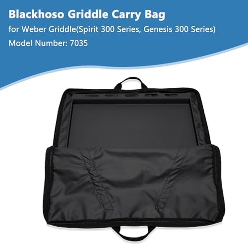 Griddle Cover for Weber Spirit 300 series Griddle, for Weber Genesis 300 series Griddle, Full-Size Storage Bag with Durable Handles, Flat Top Griddle Cover for Weber Griddle Insert Storage Carry Bag