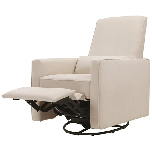 DaVinci Piper 360° Swivel Rocker Recliner Chair - Glider Rocking Chair for Nursery and Living Room- GREENGUARD Gold, FSC & Certi-PUR US Certified - Ultra Comfy Glider Recliner Nursery Chair - Cream
