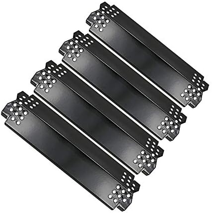 Uniflasy Heat Plates for Nexgrill 720-0830H, 720-0864, 720-0864M Gas Grill, Porcelain Steel Grill Heat Shield Tent, Burner Cover, Flame Tamer for Home Depot Nexgrill 4 Burner 720-0830H Parts, 4 Pack