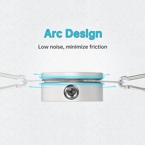 Anovo Flag Pole Rings, Flagpole Rings Aluminum Alloy 360° Rotating Anti Wrap Flag Mounting Spinning Ring Clips for 1.75-2.02 Inch Diameter Flagpole (2 Inch -Pack of 2, Matte Silver)