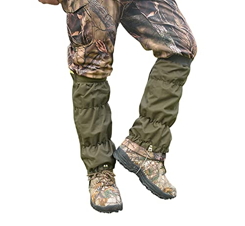 JJZS Adjustable Snake Gaiters for Men & Women, Camo Snake Proof Boot Gators, Snake Bite Protection Guards Chaps, Waterproof Leg Gators for Hiking, Hunting, Snow, Snowshoeing, Rattlesnake