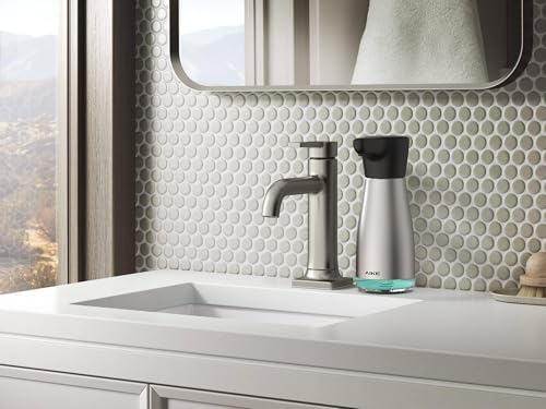 AIKE Magnetic Charging Waterproof Automatic Soap Dispenser for Liquid Soap Spot Resist Stainless Finish 14fl.oz. Model AK1337