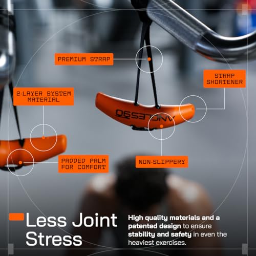 Angles90 Grips - The Original Gym Pull Up Grip Handles | Gym Handles - Lat Pulldown Attachments - Perfect Grips for T-bar Row, Cable Machine, D Handle - Grip Strength Trainer - Gym Equipment - Lat Bar