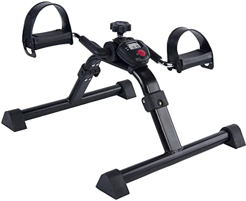 Vaunn Under Desk Stationary Bike, Electronic Pedal Exerciser for Physical Therapy, Light Cardio for Arms and Legs, Home & Office Use