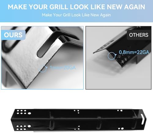Grill Replacement Parts for Dyna-Glo 5 Burner DGH485CRP, DGH474CRP, DGH483CRP, 4 Burner DGH450CRP, Grill Repair Kit for Revoace GBC1793W Grill, 70-02-411 Grill Heat Plates Tent, Burner Tubes