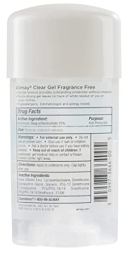 Almay Sensitive Skin Clear Gel Anti-Perspirant & Deodorant – Fragrance-Free 2.25 oz