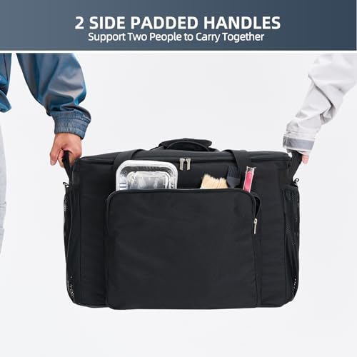 Carry Bag for Ninja Woodfire Pro XL Outdoor Grill, Accessories for Ninja Wood Fire Smoker Grill OG900/800 Series, Padded Carrying Case with Muti-Pockets and Shoulder Straps, Water-Resistant (Bag Only)