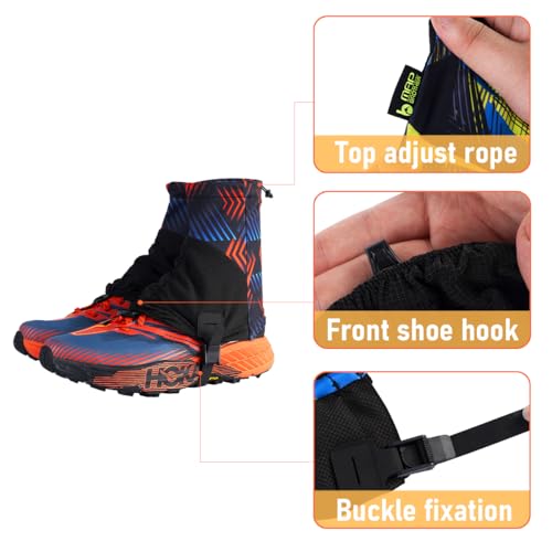 Ldafava Gaiters for Hiking, Running Shoe Gaiters, Trail Running Gaiters Sandproof, Waterproof Hiking Gaiters, Ankle Gaiters for Hiking, Snow, Trail Running, Hunting, Skiing, Mountain Climbing (Blue)