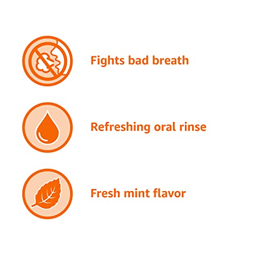 Amazon Basics Fresh Breath Mouthwash, Mint, 50.7 Ounce (Pack of 1), (Previously Solimo)