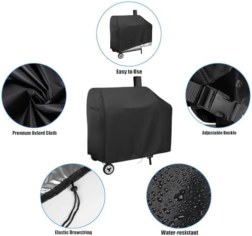 Charcoal Grills Cover for Royal Gourmet CC1830 30 Barrel Charcoal Grill, Water-Resistant Outdoor Grill Cover BBQ Grill Cover Barbeque Grill Cover