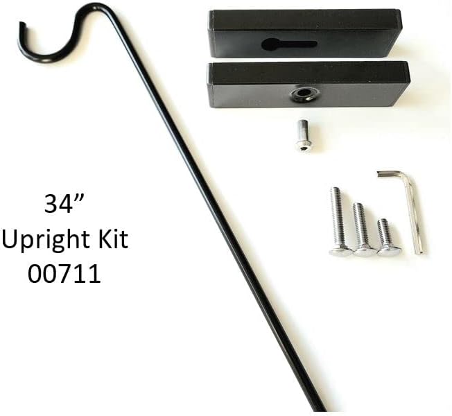 Long Hook Kits Ideal for Bird Feeders, Lighter Flower Baskets, Chimes, etc. for Vertical Spindled Deck Railings Only (34" Upright) Heavy Duty Hanger
