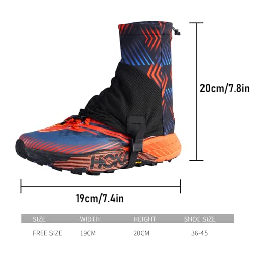 Ldafava Gaiters for Hiking, Running Shoe Gaiters, Trail Running Gaiters Sandproof, Waterproof Hiking Gaiters, Ankle Gaiters for Hiking, Snow, Trail Running, Hunting, Skiing, Mountain Climbing (Blue)