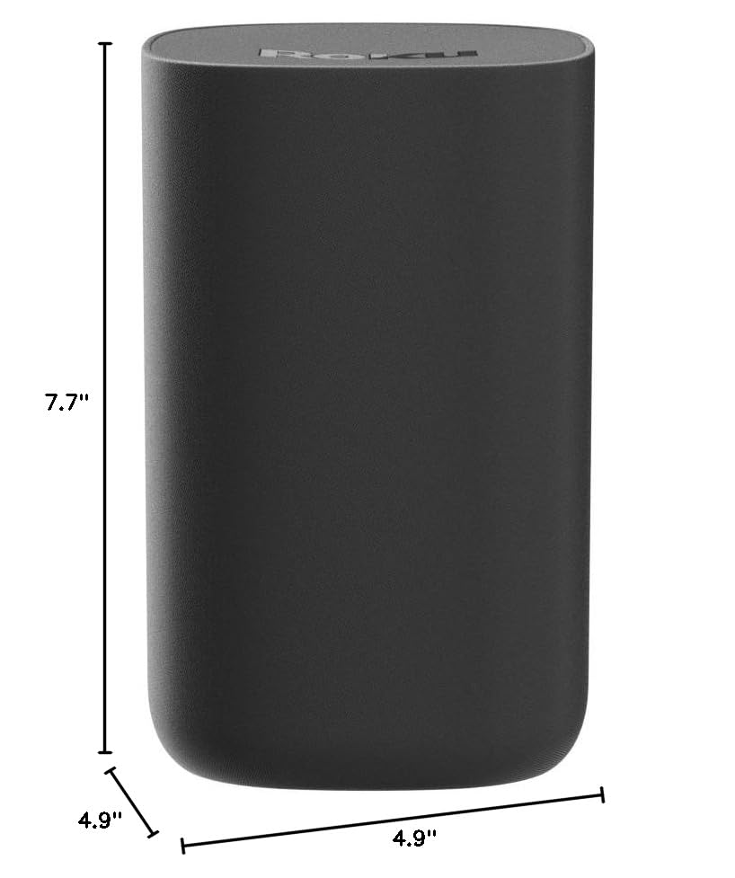 Roku Wireless Speakers (for Roku Streambars or Roku TV),Black 2 Count (Pack of 1)