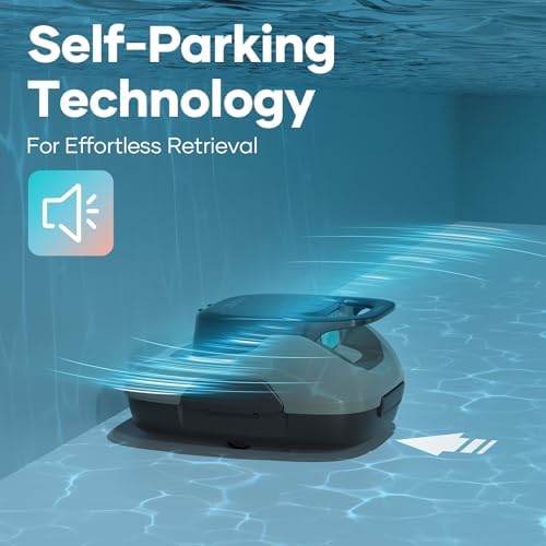 AIPER Cordless Automatic Cleaner, Pool Vacuum with Auto- Parking, Lightweight, Ideal for Above Ground Flat Pool up to 860 sq.ft.