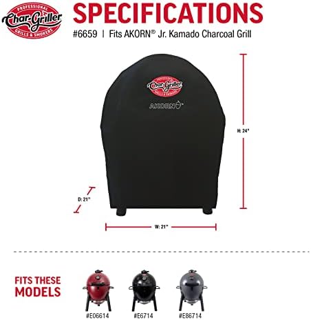 Char-Griller 6659 AKORN Jr. Kamado Charcoal Grill Cover