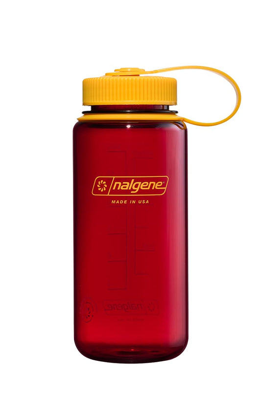 Nalgene Water Bottle - Lightweight Sustain Tritan BPA-Free Shatterproof Bottle for Backpacking, Hiking, Gym, 16 OZ, Wide Mouth, Laker