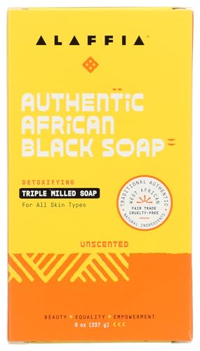 Alaffia Authentic African Black Bar Soap, 8 OZ