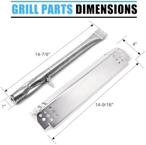 Adviace Replacement Parts for Nexgrill 720-0830X 720-0888S, 4-Pack Grill Burners Igniters Flame Tamers Kit Replacement for Nexgrill 4 Burner 720-0830X Gas Grill