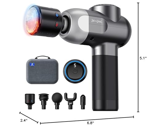 BOB AND BRAD C2 Pro Massage Gun with Heat and Cold Therapy, Mini Massager Gun Deep Tissue, Heated Professional Electric Back Massager for Athletes, Handheld Massager
