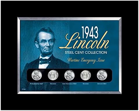 American Coin Treasures 1943 Lincoln Steel Penny Collection Wartime Emergency Issue in Small Frame