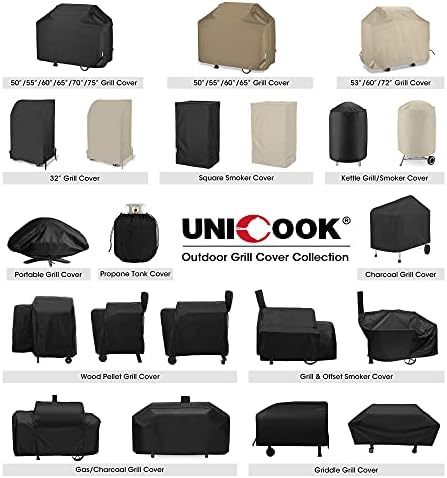 Unicook Electric Smoker Cover 40 Inch, Heavy Duty Waterproof Vertical BBQ Smoker Grill Cover for Masterbuilt, All Weather Resistant, 28" W x 22" D x 39" H