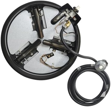 Amazon Basics Portable Propane Fire Pit, 19 inch Round Gas for Patio, 55,000 BTU Carry Strap