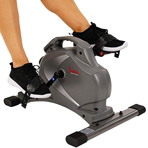 Sunny Health & Fitness Under Desk Smart Mini Pedal Exerciser, Dual Function Exercise Cycle Bike with Low Profile Design - SF-B023005DGY