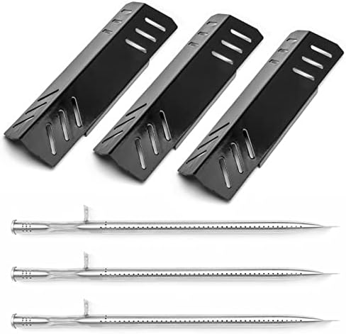 Uniflasy Grill Replacement Parts for Pit Boss Memphis Ultimate 4-in-1 Combo Grill, Stainless Steel Burner, Porcelain Steel Heat Plate,for Pit Boss Smoker and Charcoal Grills