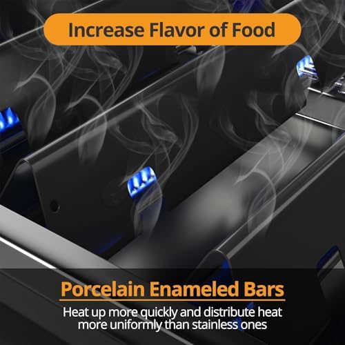 15.3" Flavorizer Bars for Weber Spirit 2 GS4 300 Series 3-Burner – Fits E-310/S-310, Replaces OEM 67046 – Porcelain-Enameled Steel, 5-Pack